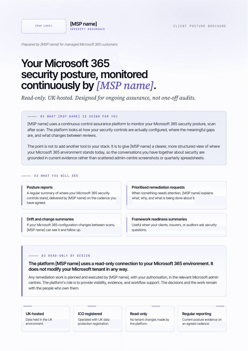 MSP client-facing brochure template preview